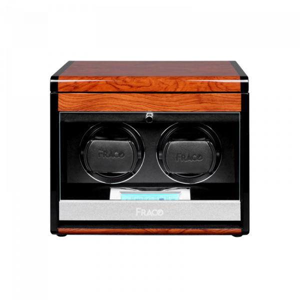 FRACO DX20 RED WOOD (2 xoay, 2 ngăn chứa đồ) | FRACO.VN | Hộp xoay đồng hồ Fraco