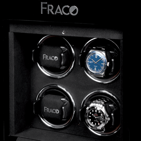 FRACO Z440 BLACK (4 xoay, 4 tĩnh) | FRACO.VN | Hộp xoay đồng hồ Fraco