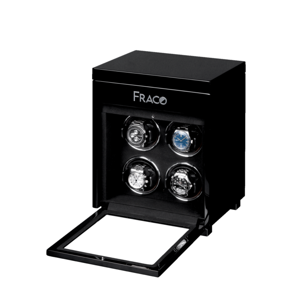 FRACO Z440 BLACK (4 xoay, 4 tĩnh) | FRACO.VN | Hộp xoay đồng hồ Fraco