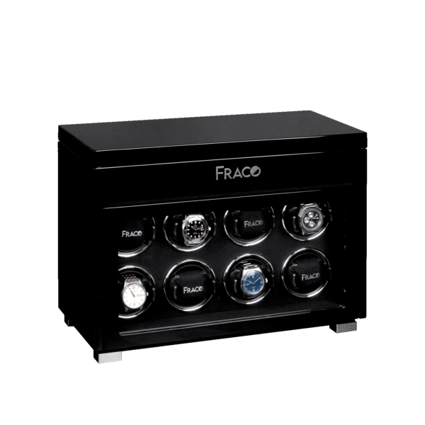 FRACO Z880 BLACK (8 xoay, 8 tĩnh) | FRACO.VN | Hộp xoay đồng hồ Fraco