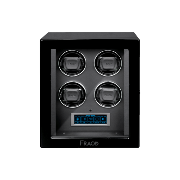 FRACO ZL40 BLACK (4 xoay, khóa vân tay) | FRACO.VN | Hộp xoay đồng hồ Fraco